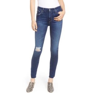 AG The Farrah Skinny High Rise Jeans 12 Years Rip 25 Regular
